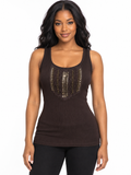 Apt. 9 Embellished Ribbed Cotton Tank Top