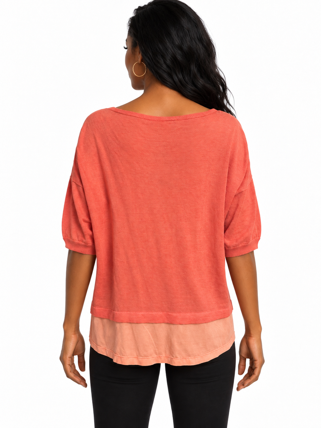Reality by Jason Tynan Guava Layered V-Neck Top