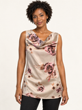 Cynthia Rowley Floral Cowl-Neck Top