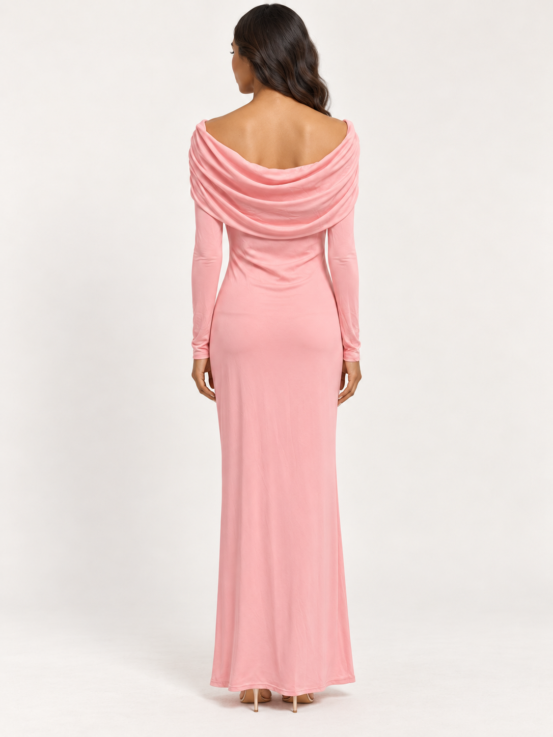 Untitled Pretty Garden Pink Off-Shoulder Maxi Dress