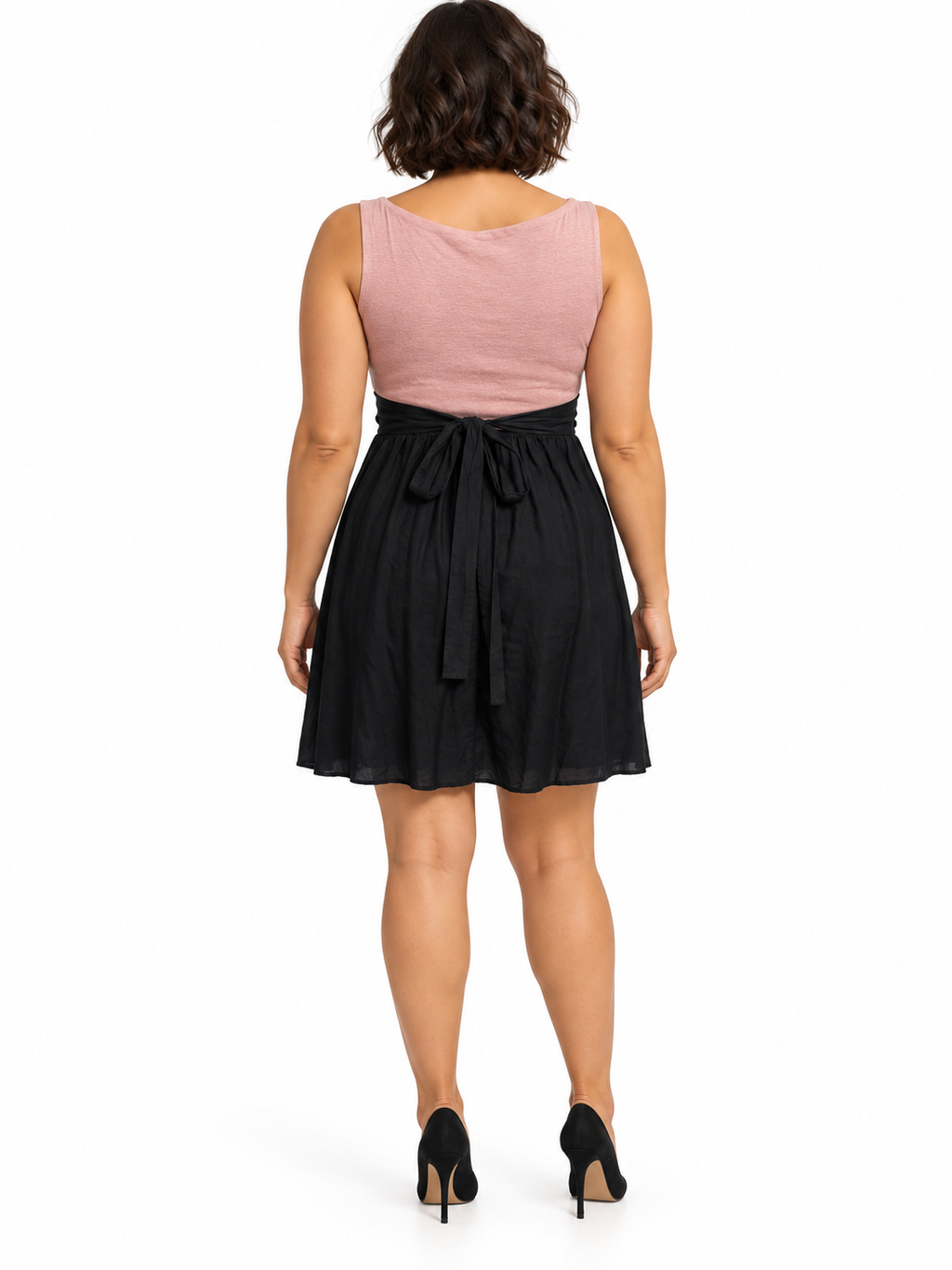 Xhilaration Embellished Pink & Black Dress