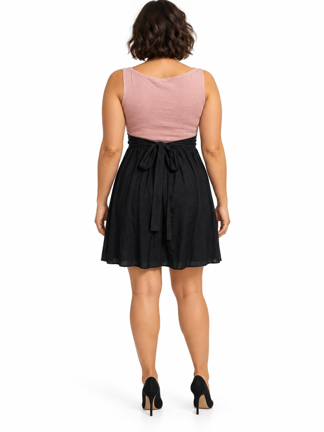 Xhilaration Embellished Pink & Black Dress