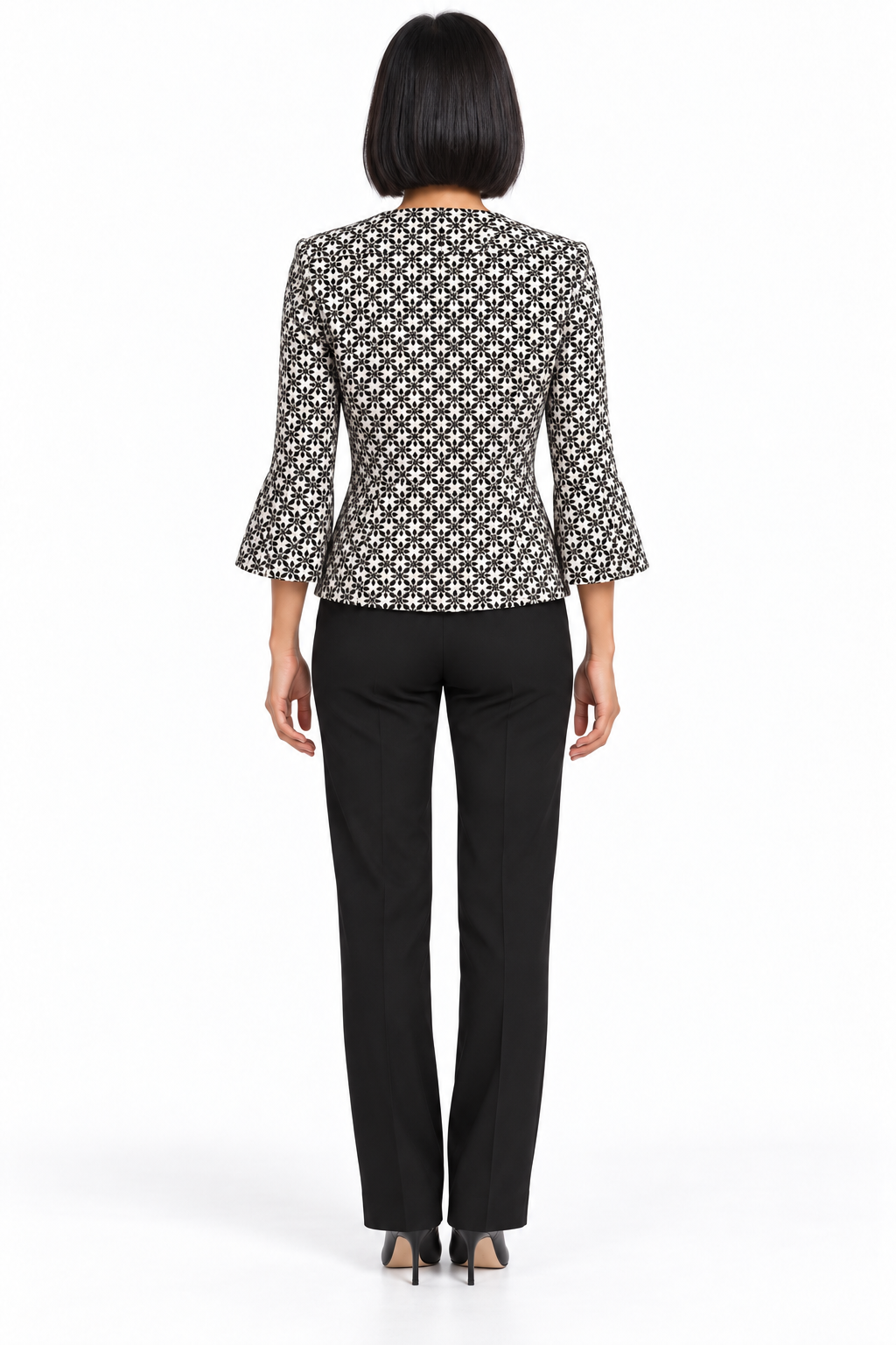 Carol Little Black & White Floral Jacket