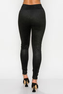 Embossed Snake Print Top And Leggings Set