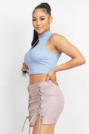 Mock Keyhole-Front Crop Top